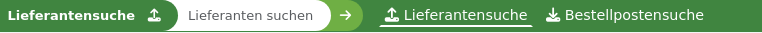 Die Suchleiste am oberen Rand der Seite hat im Erwerbungsmodul zwei Optionen, die Lieferantensuche und die Bestellungssuche, hier die Lieferantensuche
