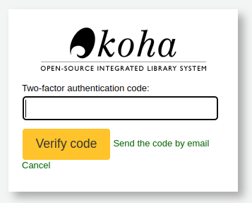 When two-factor authentication is enabled and a user has enabled it in their account, a two-factor authentication code field will appear after they have entered their username and password to log into the staff interface