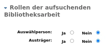 Bereich „Hausgebunden-Rollen“ im Benutzerformular