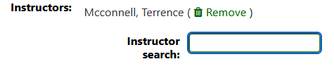 Instructor remove option