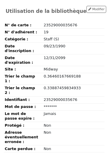 Afficher la date de renouvellement du compte adhérent