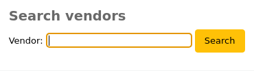 The manage orders box on the acquisitions main page has a vendor search box