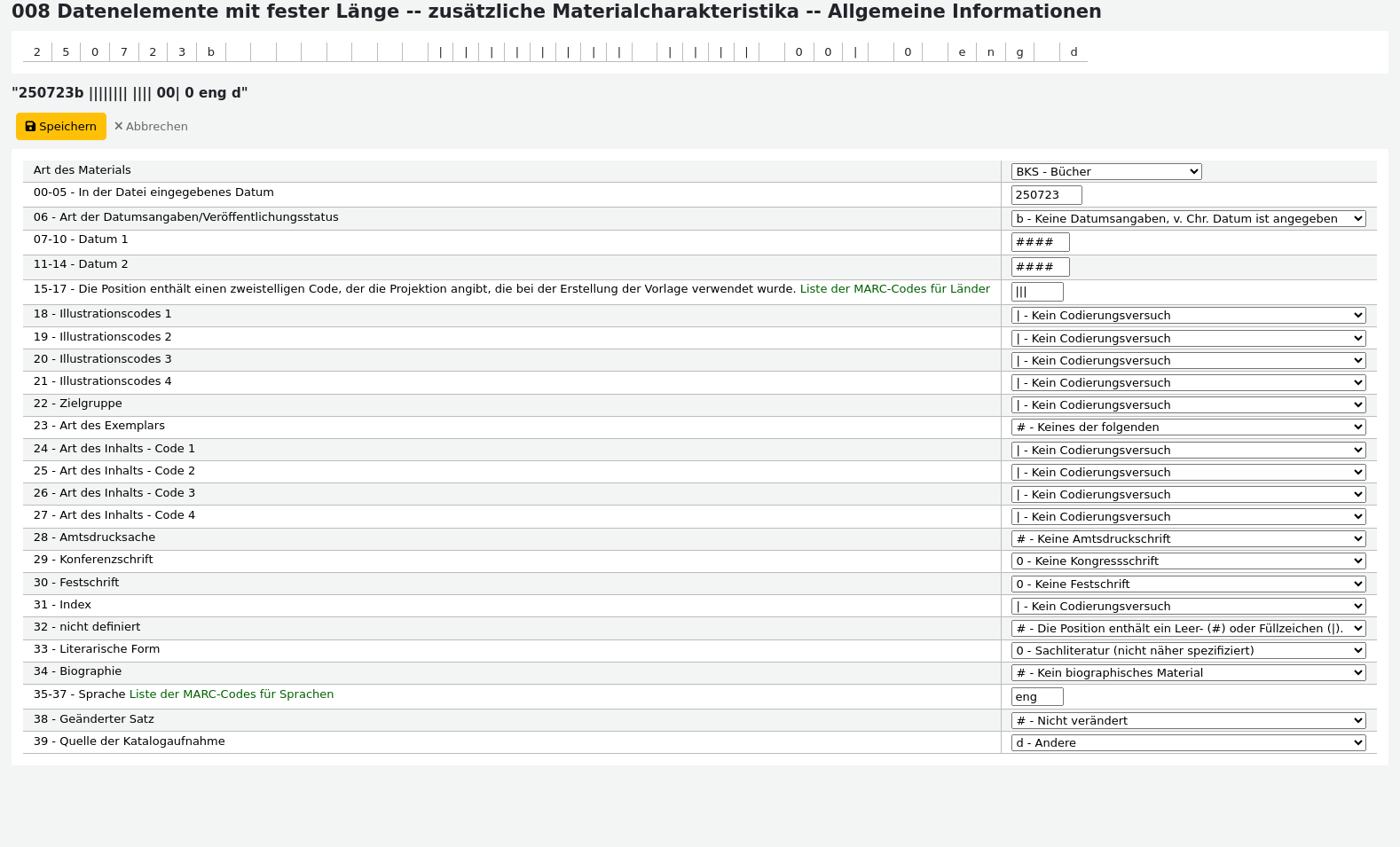 MARC21 008 Katalogisierungsplugin