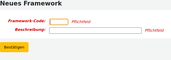 Formular für eine neues bibliographisches MARC-Framework