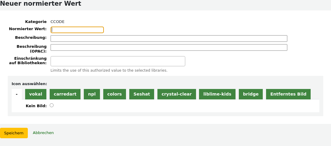 Formular für einen neuen normierten Wert