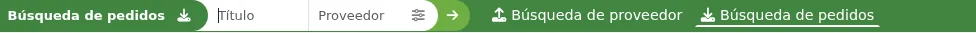 The search bar at the top of the page has two options in the acquisitions module, Vendor search and Orders search, this show the order search option