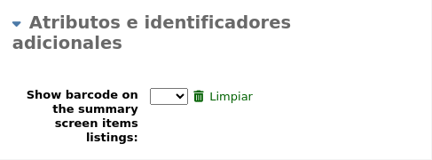 'Additional attributes' section of the patron form, there is one attribute called 'Department' with a drop-down menu, a subheading 'Additional ID', with another attribute called 'Employee #'