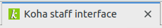 The small green 'k' on the browser tab is the default favicon