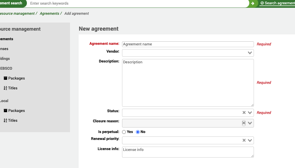 Formulaire de nouveau Contrat