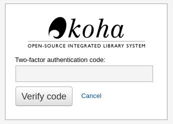When two-factor authentication is enabled and a user has enabled it in their account, a two-factor authentication code field will appear after they have entered their username and password to log into the staff interface
