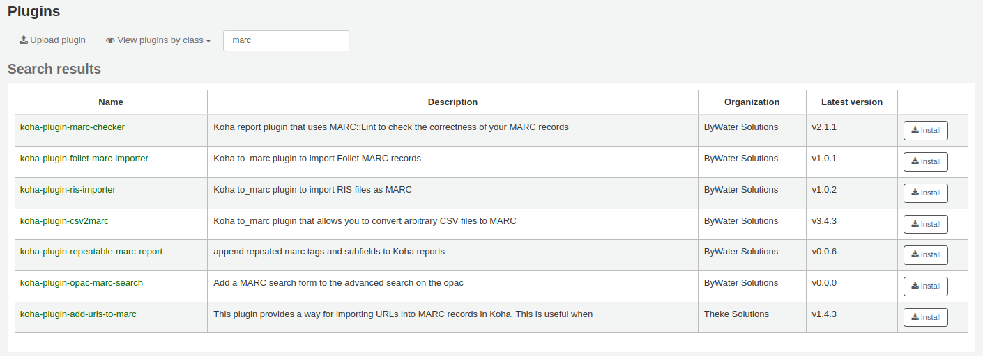 Suchergebnisse für Plugins in externen Repositorien