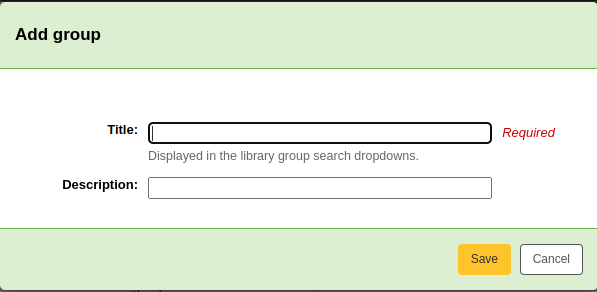 New sub-group form