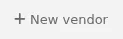 New vendor button on the main page of the acquisitions module