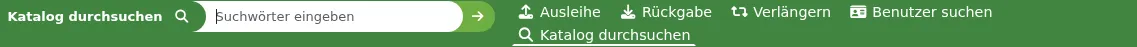 Die voreingestellte Anzeige des Reiters „Katalogsuche“, ohne die Drop-down-Liste für den Index