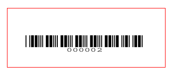 Das Bild zeigt ein Barcode-Etikett