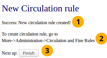 Create circulation rule outcome