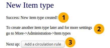 Create item type outcome
