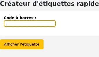 Quick spine label creator form
