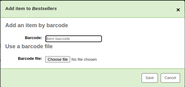 Add item to rota form, with a choice between scanning a single barcode or uploading a barcode file